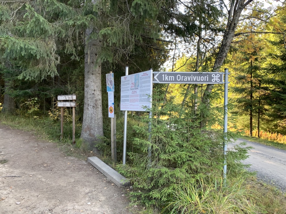 Oravivuoren polun alku