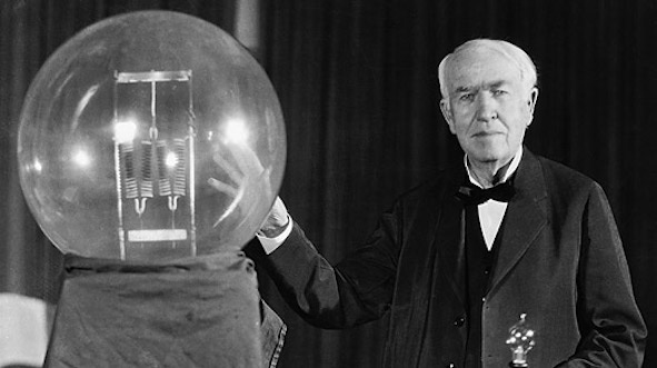 Edison ja hehkulamppu