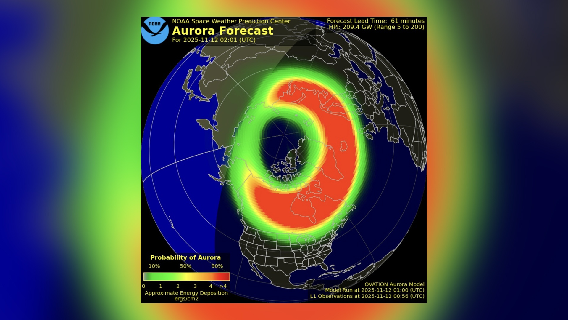 Revontuliovaaliennuste 12.11.2025