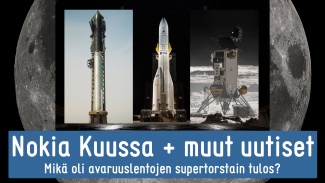 Uutisvideon otsikkokuva: Starship, Ariane 6 ja Athena-laskeutuja