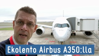 Videon otsikkokuvassa Jari Mäkinen ja A350