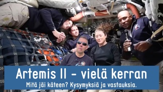 Videon otsikkokuvassa Jari Mäkinen ympättynä kuvakaappaukseen videosta, missä miehistö kertoo lennon sujumisesta