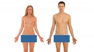 Nainen ja mies (lähes) alasti