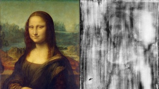 Mona Lisa ja sama läpivalaistuna