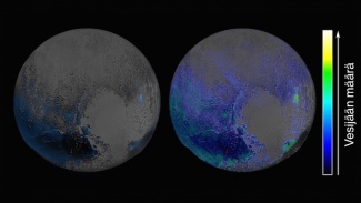 Pluton vesijään määrä