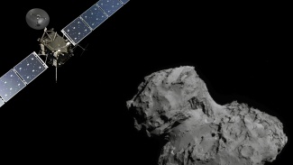 Rosetta ja komeetta kuvakoosteena