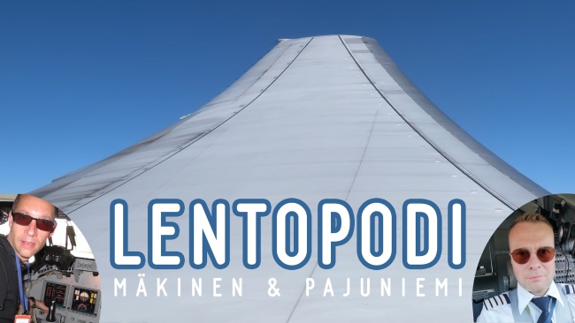 Videon otsikkokuva, missä on siipi sekä sininen taivas