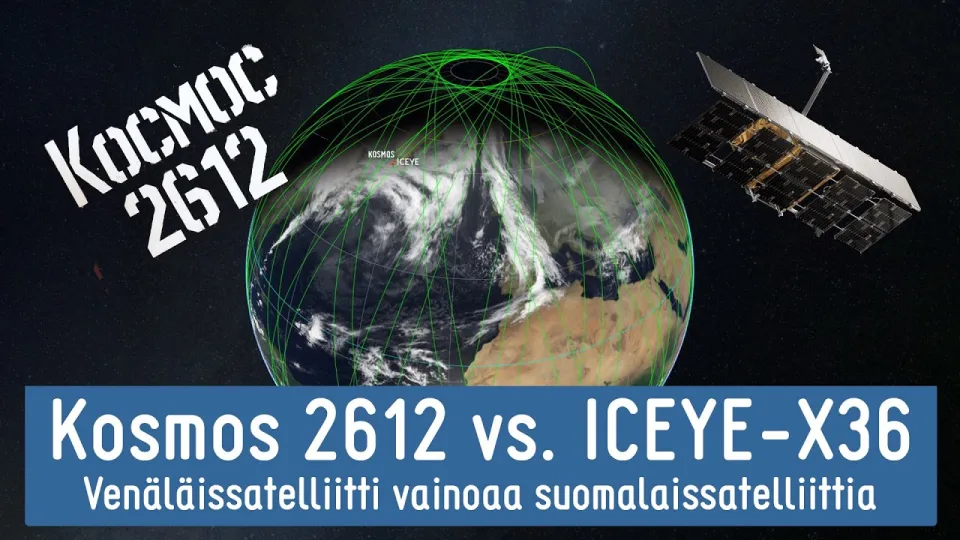 Videon otsikkokuva: Venäläinen sotilassatelliitti uhkaa suomalaissatelliittia